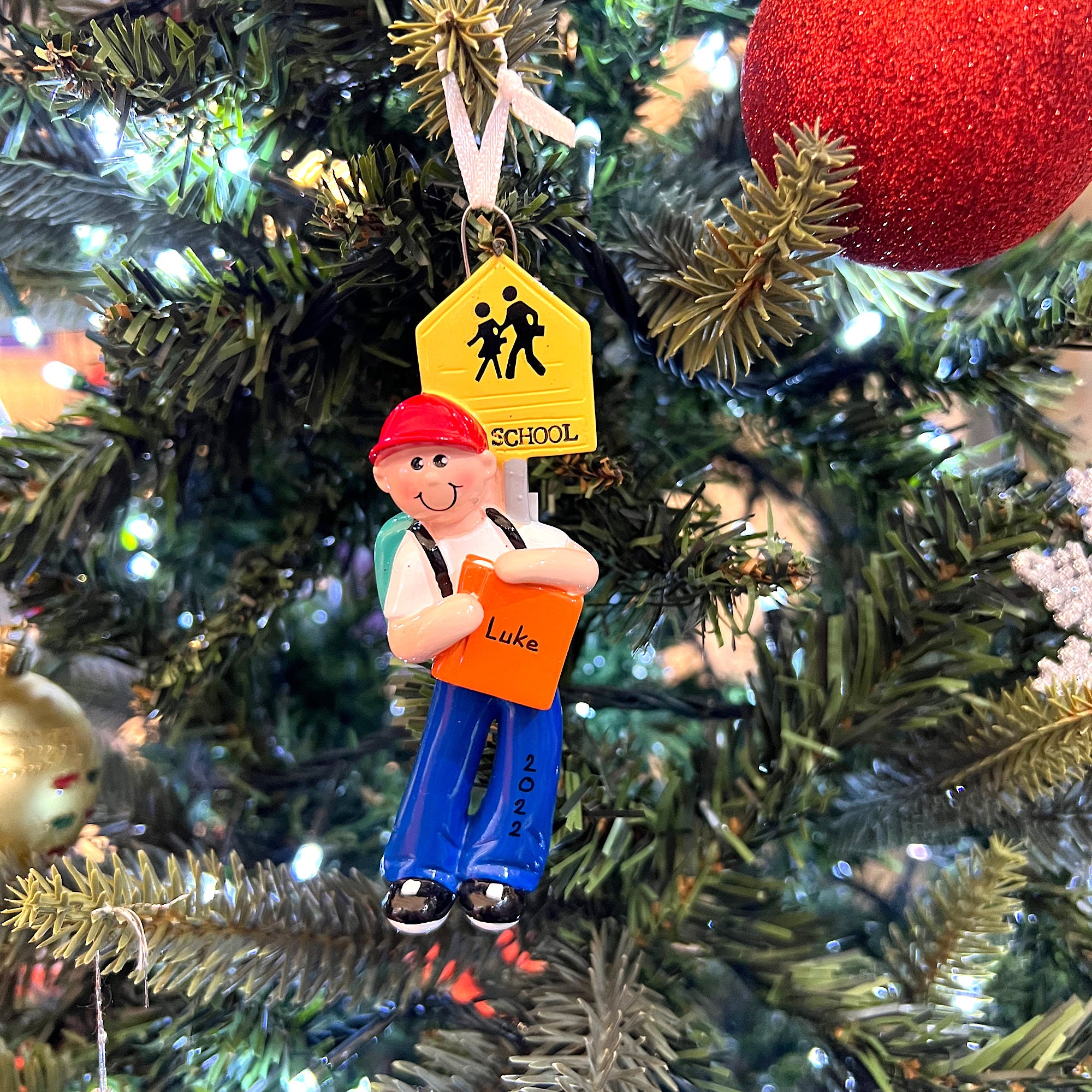 Schoolhouse christmas ornament Clearance