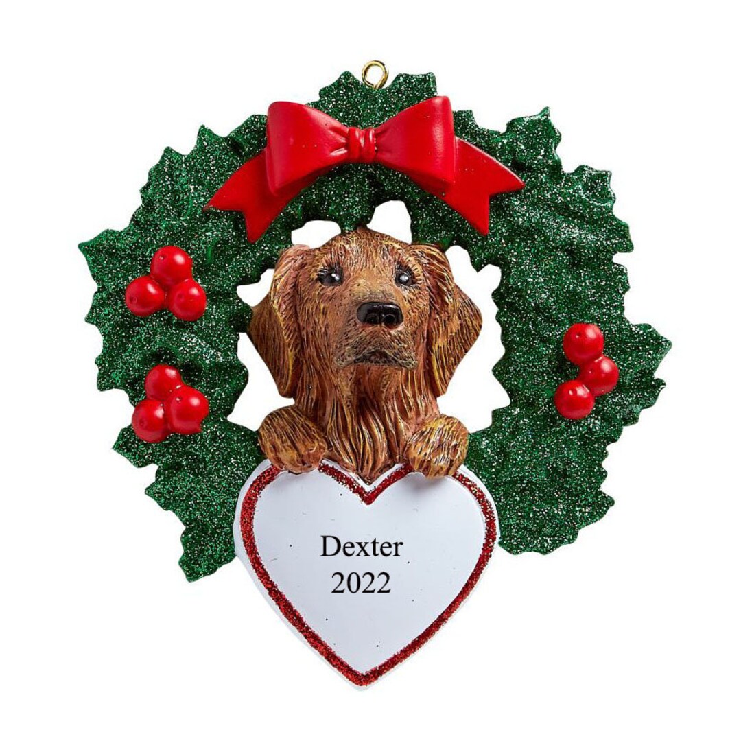 Personalised Golden Retriever Christmas Tree Dog Ornament,customised Golden Retriever Dog With