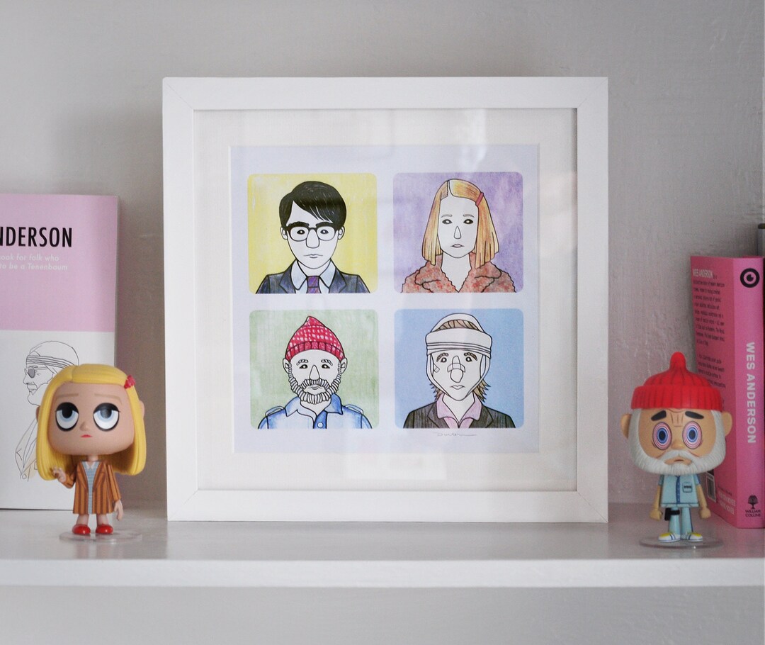 Buy Wes Anderson Character Illustration Art Print Online in India
