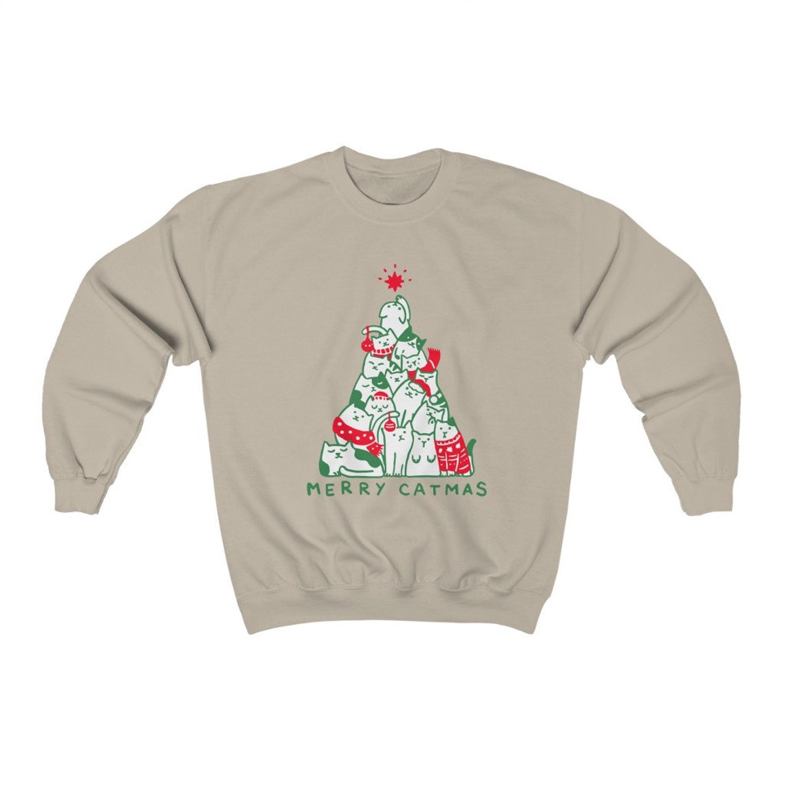 Merry Catmas Unisex Sweatshirt. Christmas Sweatshirt. Holiday | Etsy