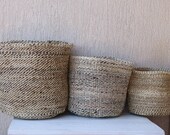 SALE Sisal woven planters, Succulent planters, Woven flower planter, Toy storage basket, Decorative basket, Handmade basket, Boho planter