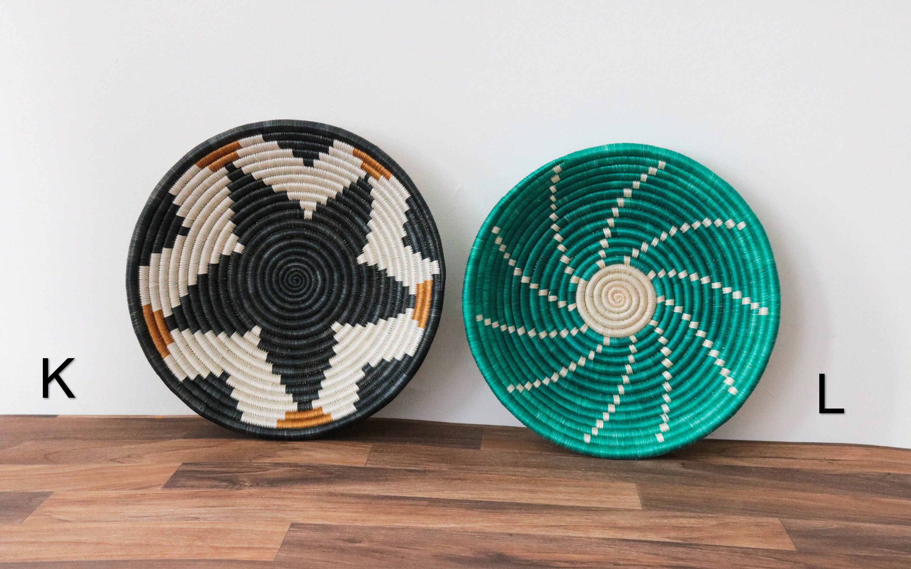 African Wall Baskets Sisal Baskets African Bowls Rwanda Etsy