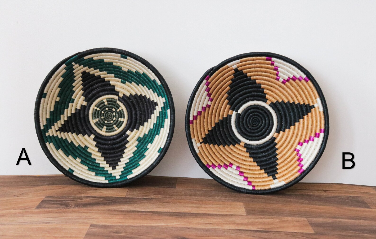 African Wall Baskets Sisal Baskets African Bowls Rwanda Etsy