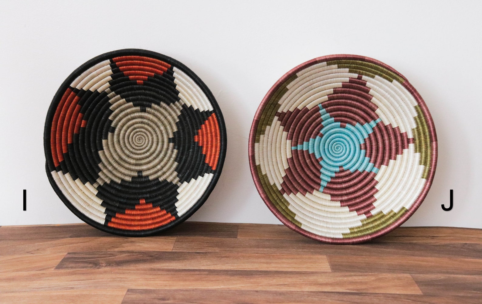 African Wall Baskets Sisal Baskets African Bowls Rwanda Etsy
