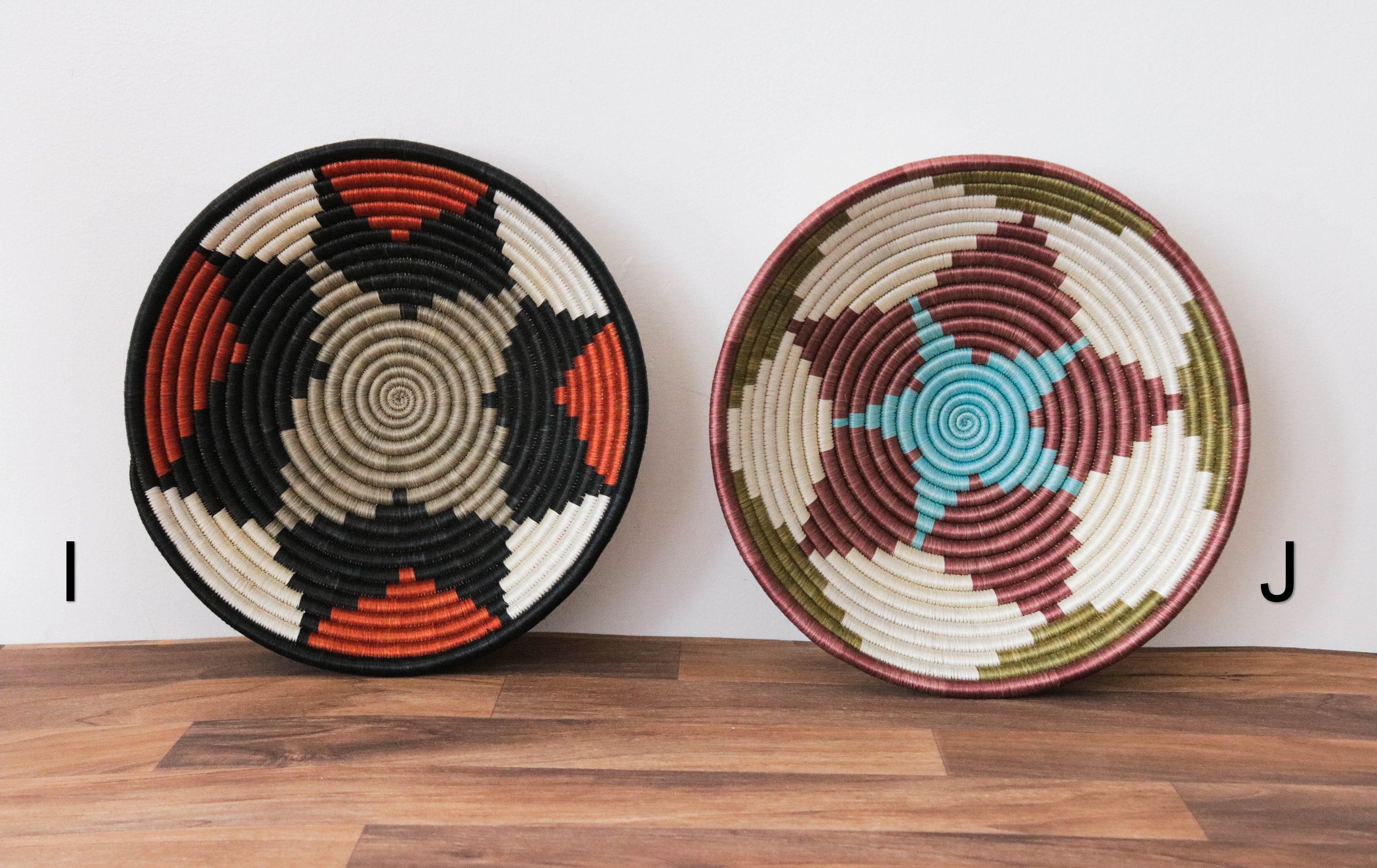 African Wall Baskets Sisal Baskets African Bowls Rwanda Etsy