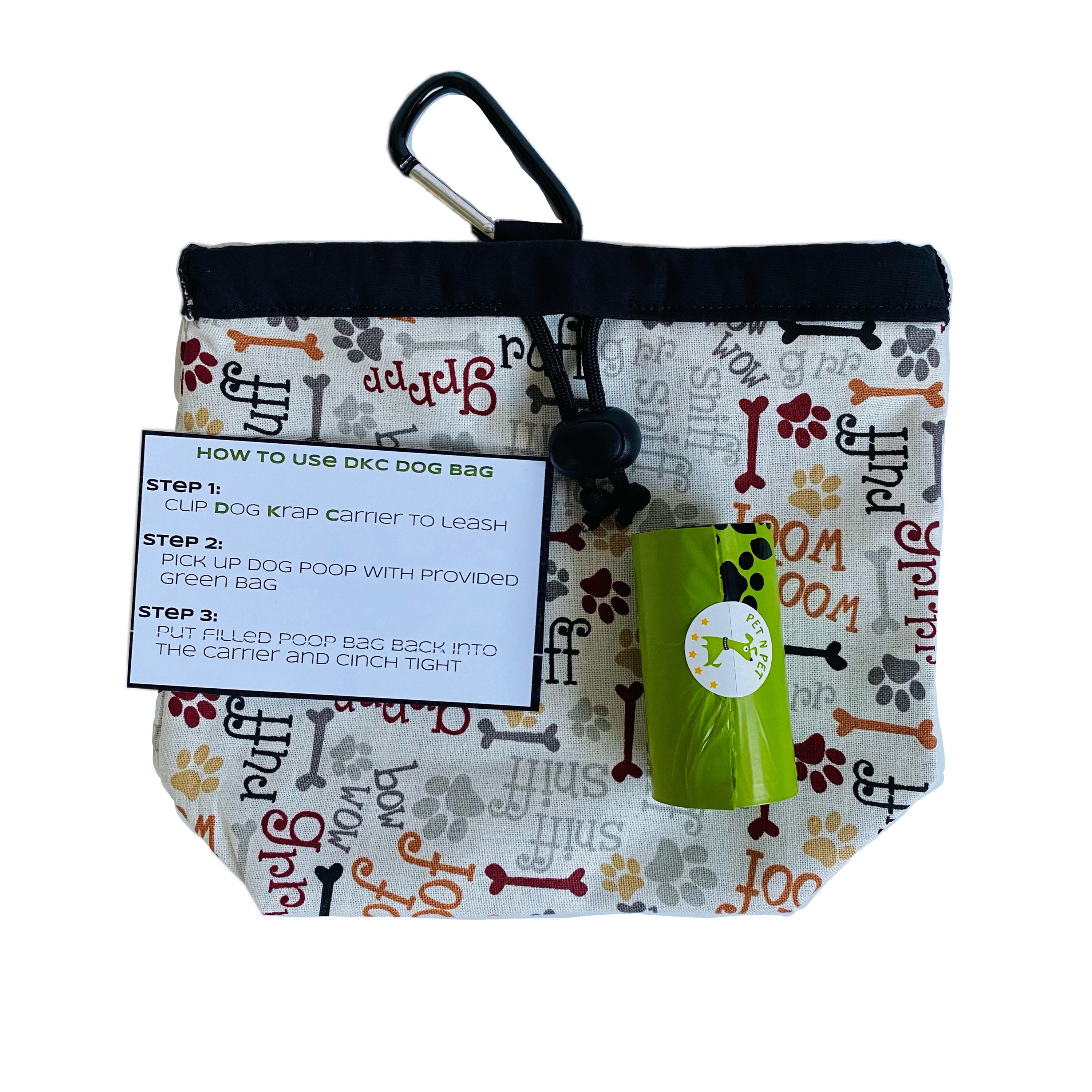 Dog Poop Carrier Dog Waste Bag Carrier Dog bag and poop Etsy