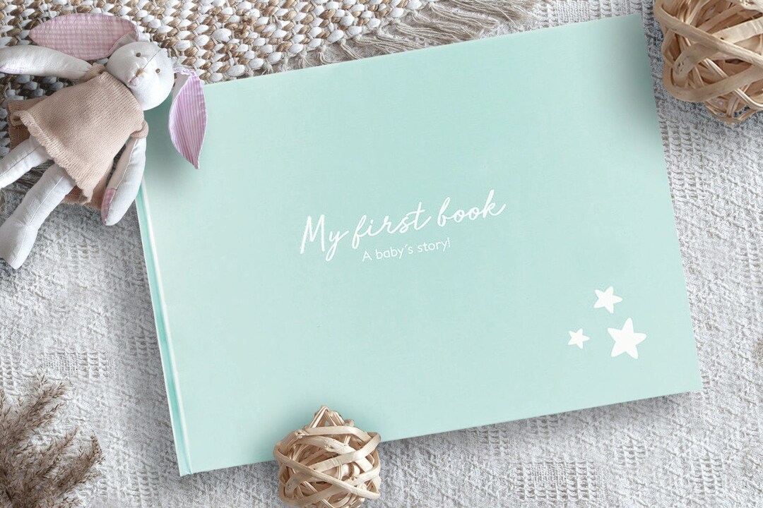 Baby Book Memory Baby Book Girl Boy Babys First Year Book Etsy