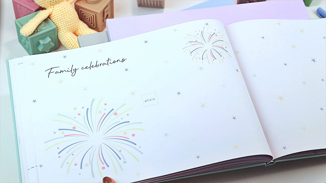 Baby Book Memory Baby Book Girl Boy Babys First Year Book Etsy