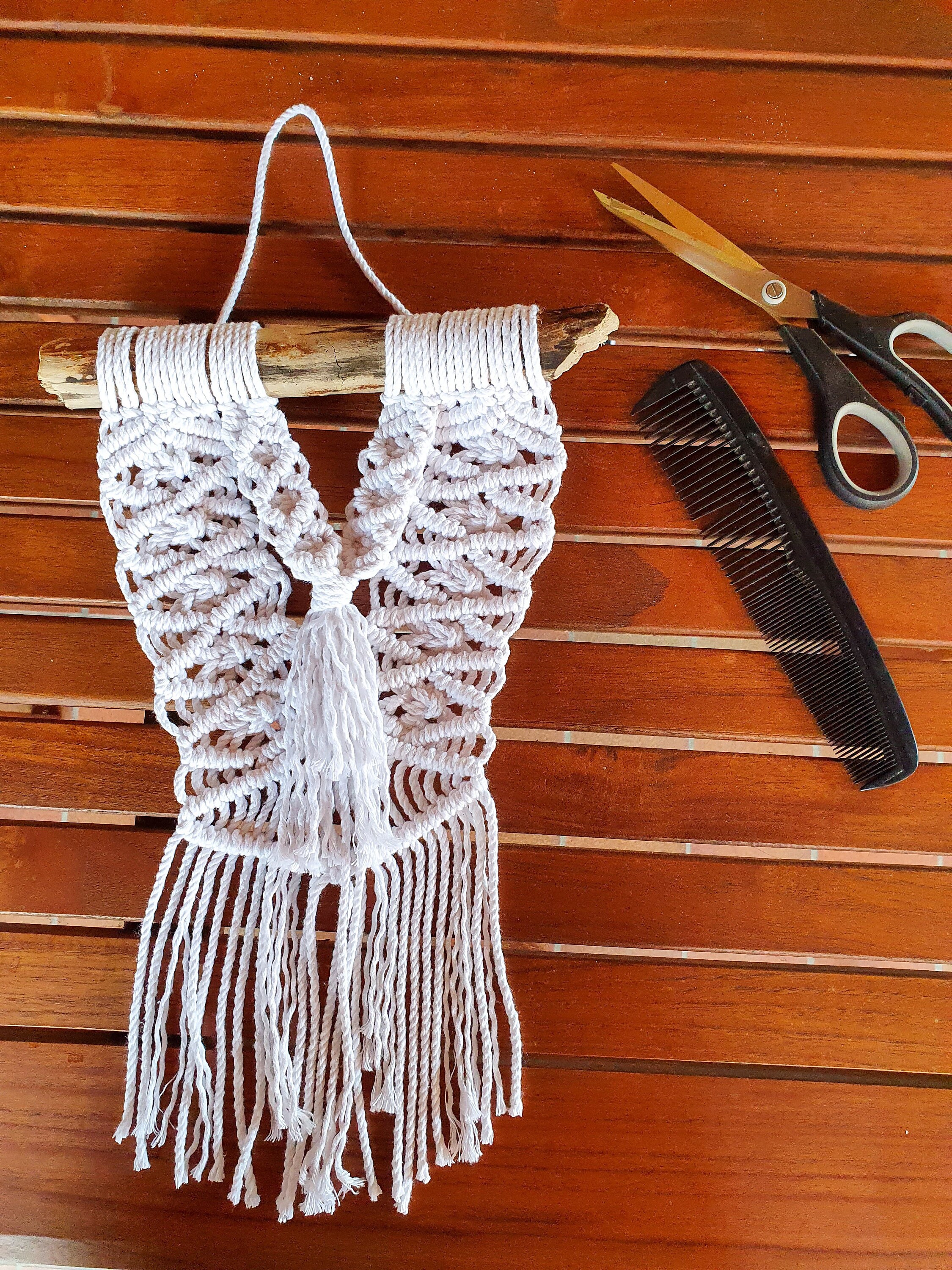 Macramé Mural - Moyen Déco Bohème Inspiration Raie Batoidea