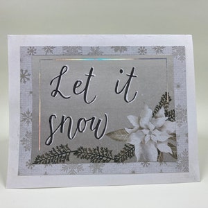 Let it Snow Weihnachtskarte Urlaub Dekor Hand gemacht Made to Order Karten