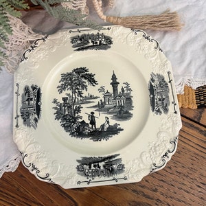 Antique Crescent Cyrene Plate - England- George Jones and Sons Ironstone plate