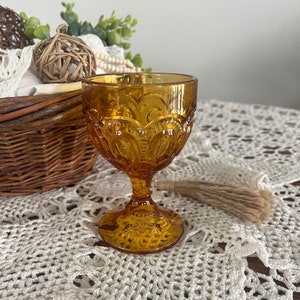Vintage LE Smith Moon and Stars Champagne Glass Goblet