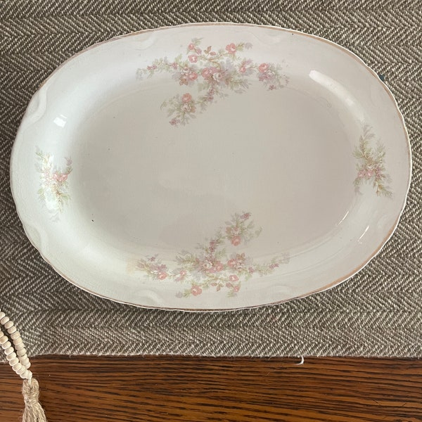 Dresden China Platter - Floral Ironstone Platter