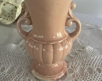 Antique Shawnee Pottery Vase / Urn - Soft Pink USA Pottery