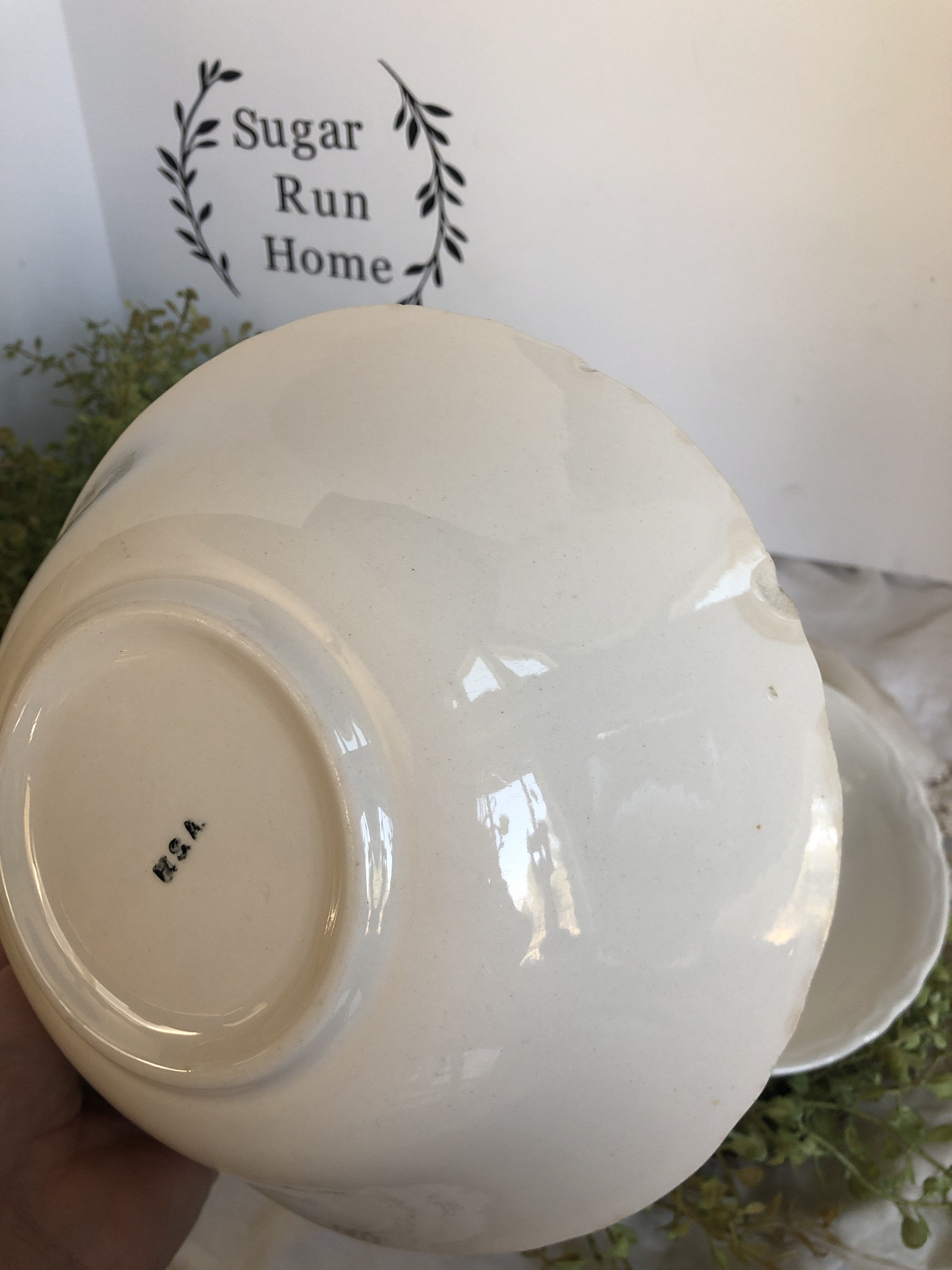 Set of Ironstone Bowls USA pottery Etsy