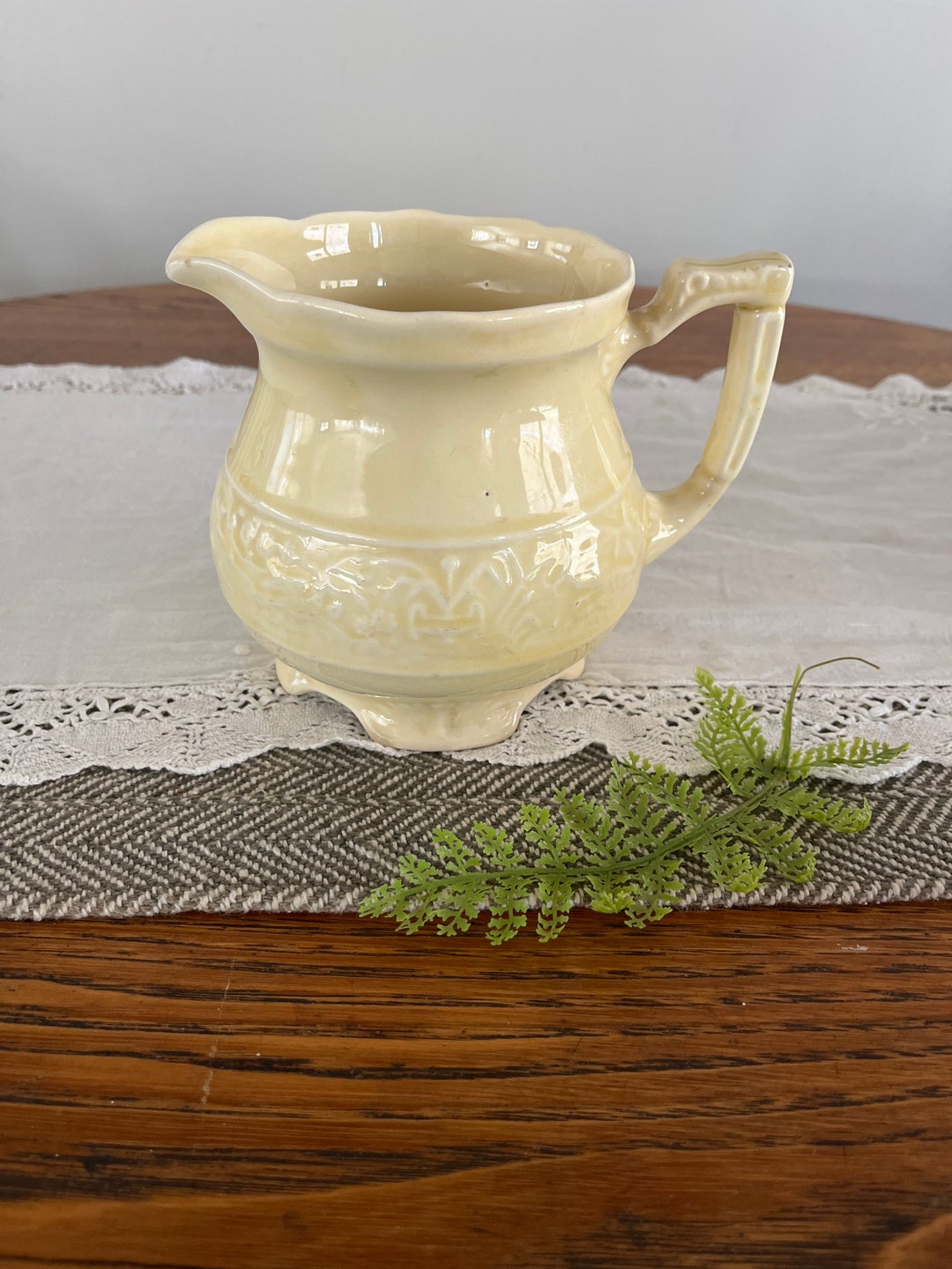 Soft Yellow Ironstone Pitcher USA Pitcher Etsy