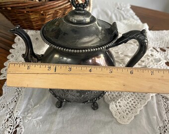 Antique M.S. Benedict Quadruple Plate Footed Tea Pot - Antique