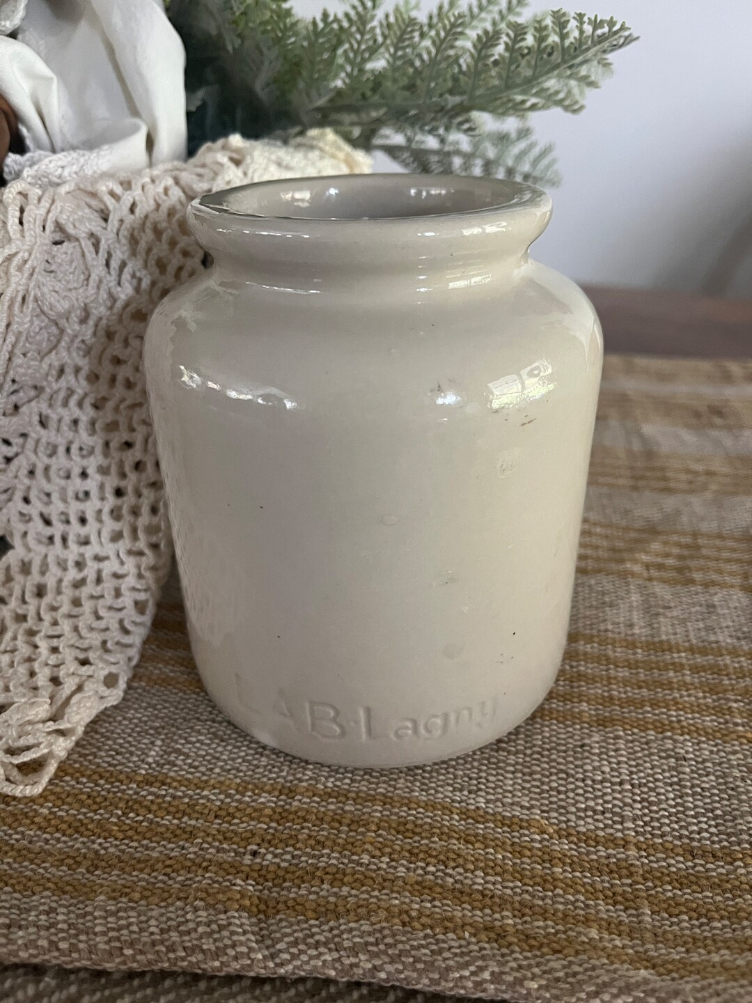 Antique LAB Lagny Mustard Crock French Mustard Jar Antique Etsy