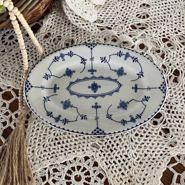 Antique Shenango China Blue and White Platter - Denmark Pattern Platter