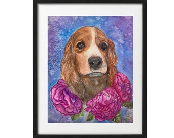 Watercolor painting custom, Pet portrait, dog art, dog portrait, animal portrait, pet painting, pet portraits, pet, custom made pet painting