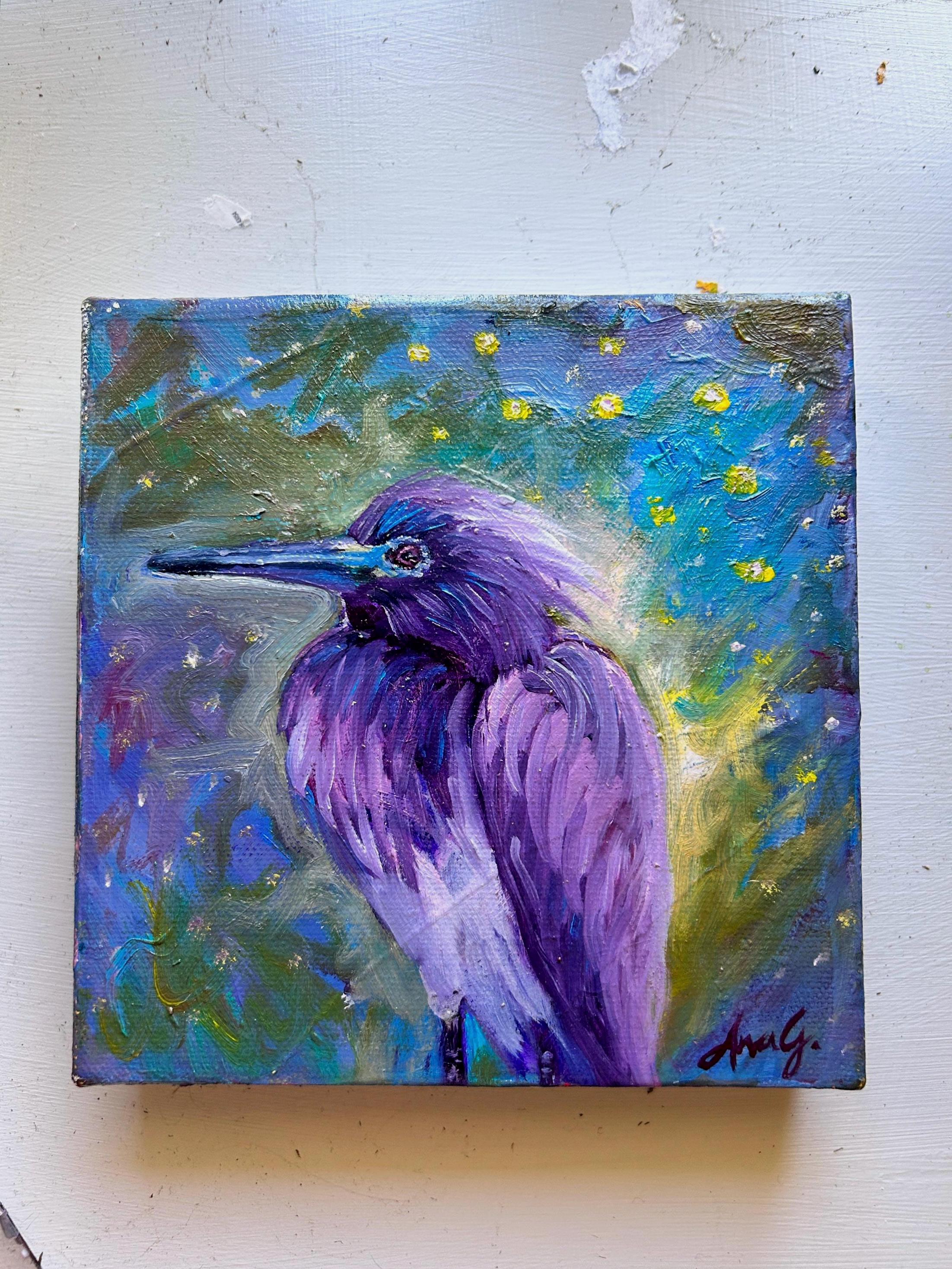 Tricolored Heron Painting Original Oil Painting Tricolored Heron Art ...