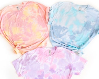 Tie Dye Shirt, Tie Dye Tees, Blank Tie Dye T-Shirts, Boho Tie Dye Shirt, Birthday Party Shirts, Pastel Tie Dye Shirt, Retro Tie Dye Shirts