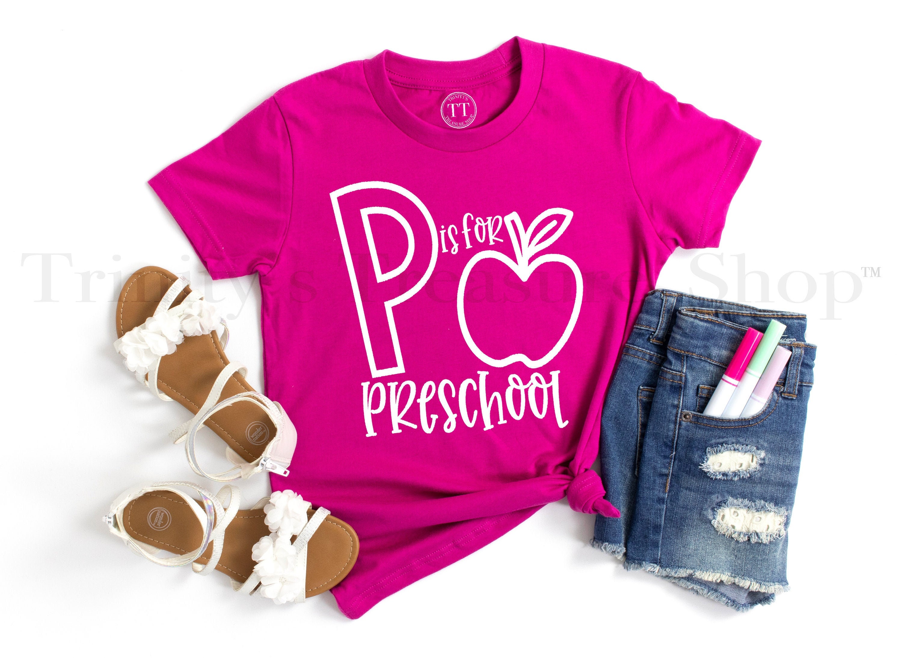 P is for Preschool Preschool Shirt First Day Preschool | Etsy