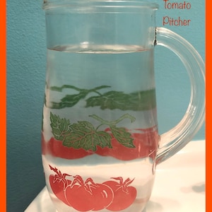 1950s Tomato Glass Pitcher