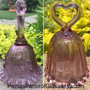 1980/90 Fenton “Dusty Rose” Pink Glass Bells