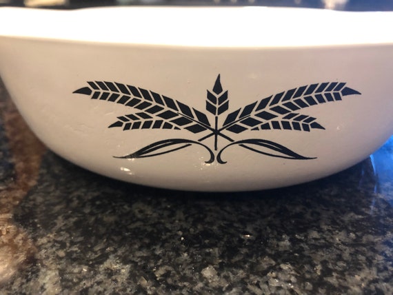 1956 Anchor Hocking Black Wheat Casserole Dish - Etsy