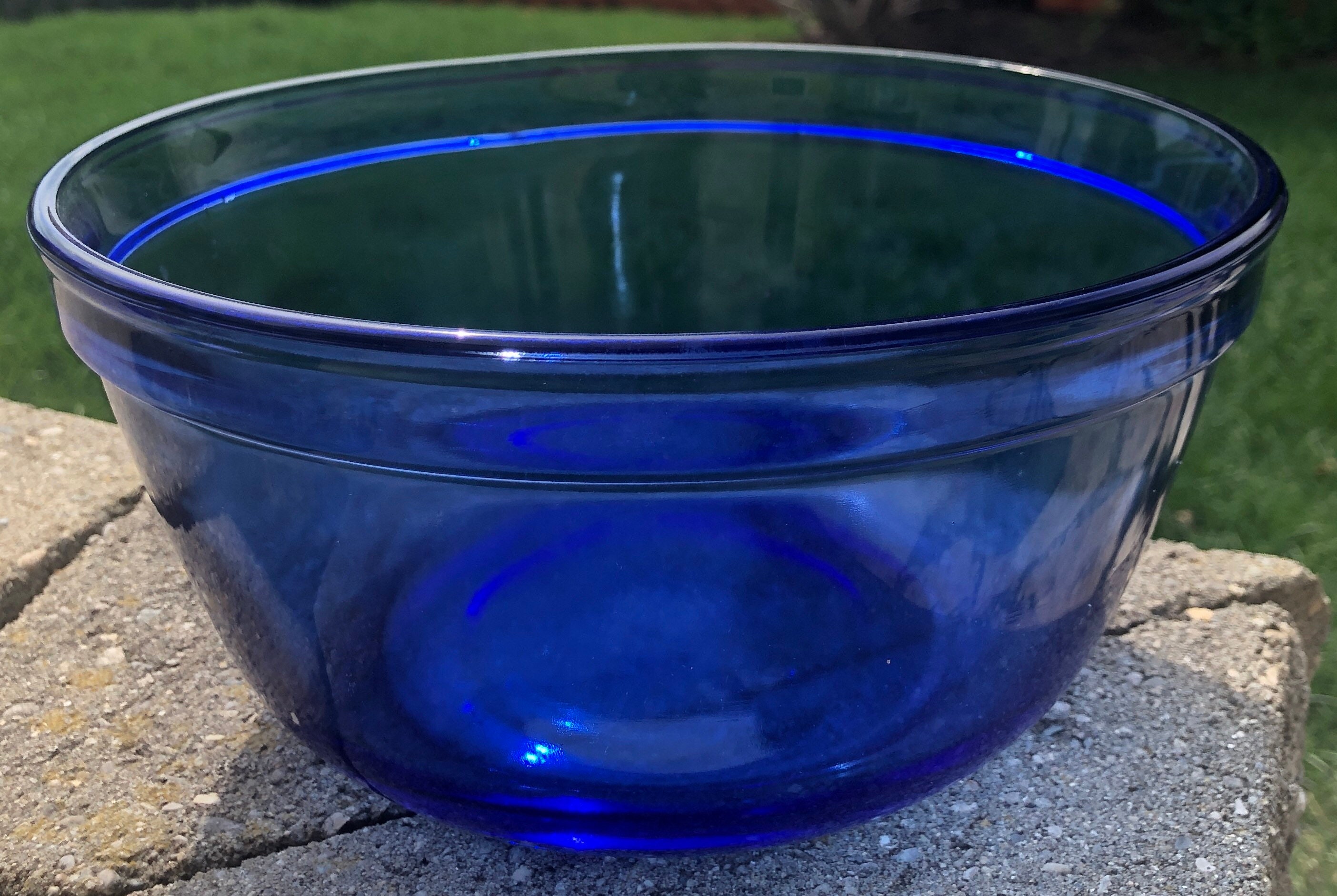 Anchor Hocking Cobalt Blue Mixing Bowl Set (2) - Etsy