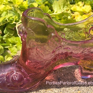 Vintage Fenton “Dusty Rose” Pink Glass Slipper