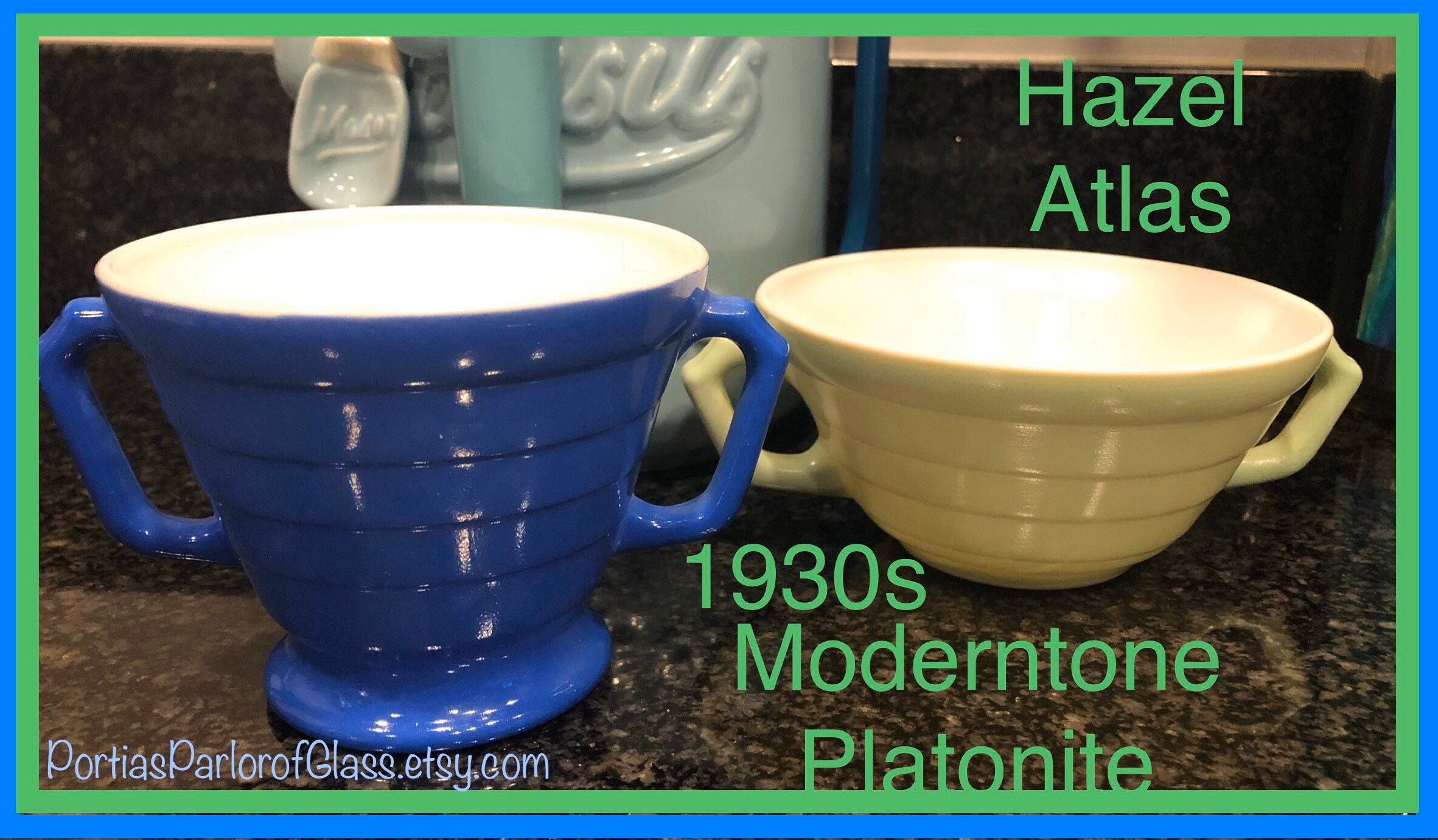 1930年代 ヘーゼル アトラス モダントーン プラトナイト - Etsy 日本