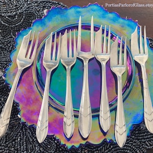 1920/30s Sheffield Silver Pastry Forks & Server