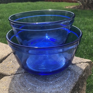 Anchor Hocking Cobalt Blue Mixing Bowl Set (2)