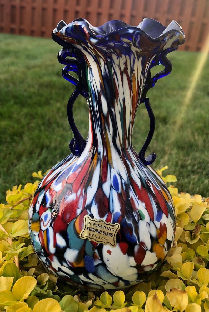 7 A. Pesavento Murano Glass Venezia Vase image 8