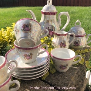 Vintage Lusterware Tea Set for Five