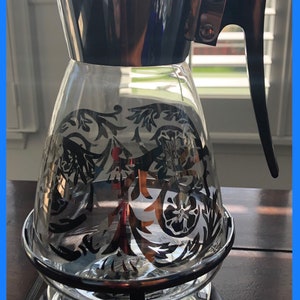 MCM Colony Kaffekanna i glas och stativ för kaffevärmare