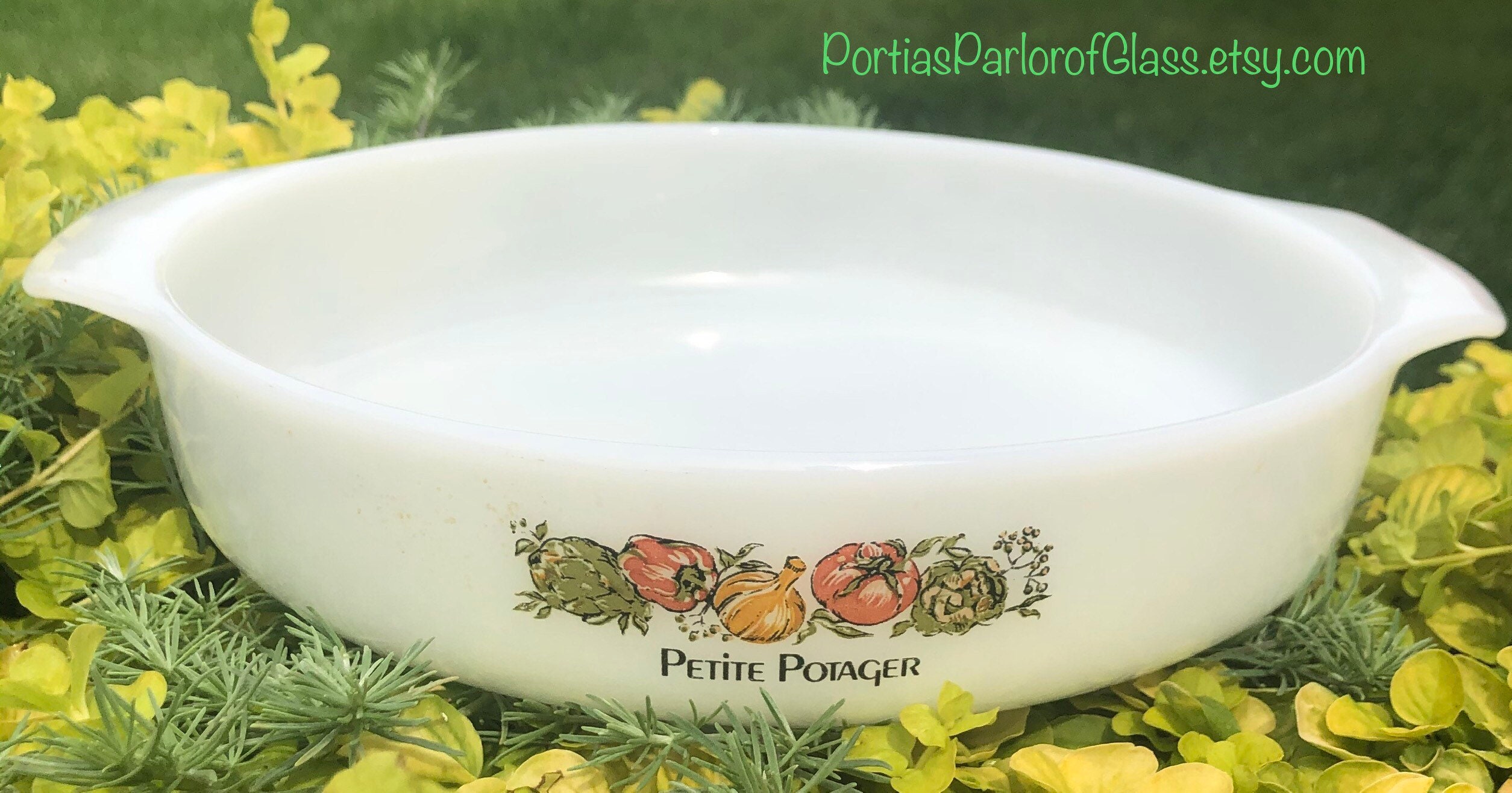 Vintage Fireking Petite Potager Round Casserole Dish - Etsy