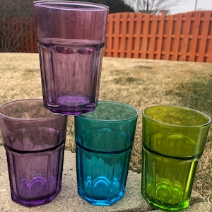 Set of 4 Flashed Glass Tumblers