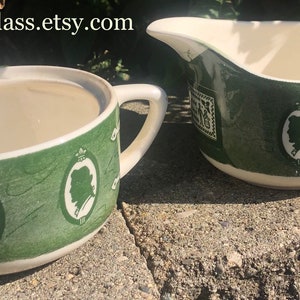 Colonial Homestead Creamer & Sugar Set