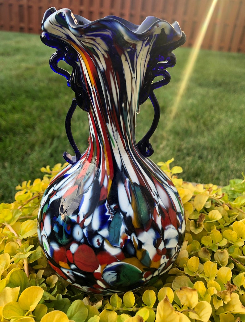 7 A. Pesavento Murano Glass Venezia Vase image 2