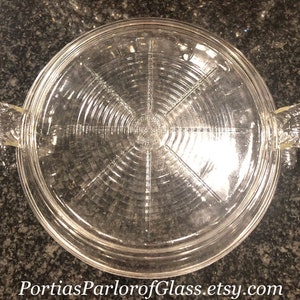 Vintage FireKing klar Glas Runde heiße Platte