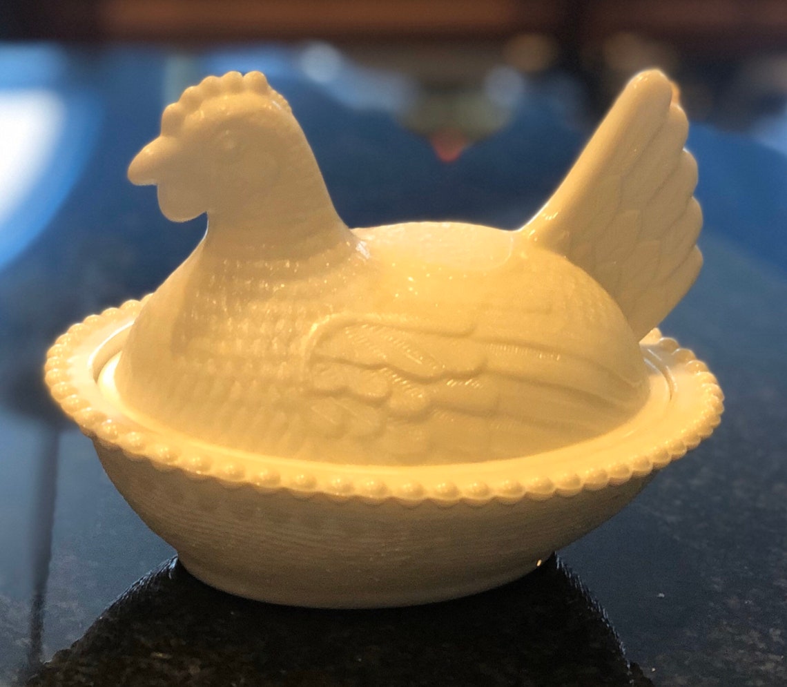 1940/50s Large Indiana Glass Glass Hen on a Nest Dish | Etsy