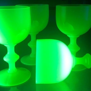 Portieux Vallerysthal Yellow Opaline Glass Cordial Set