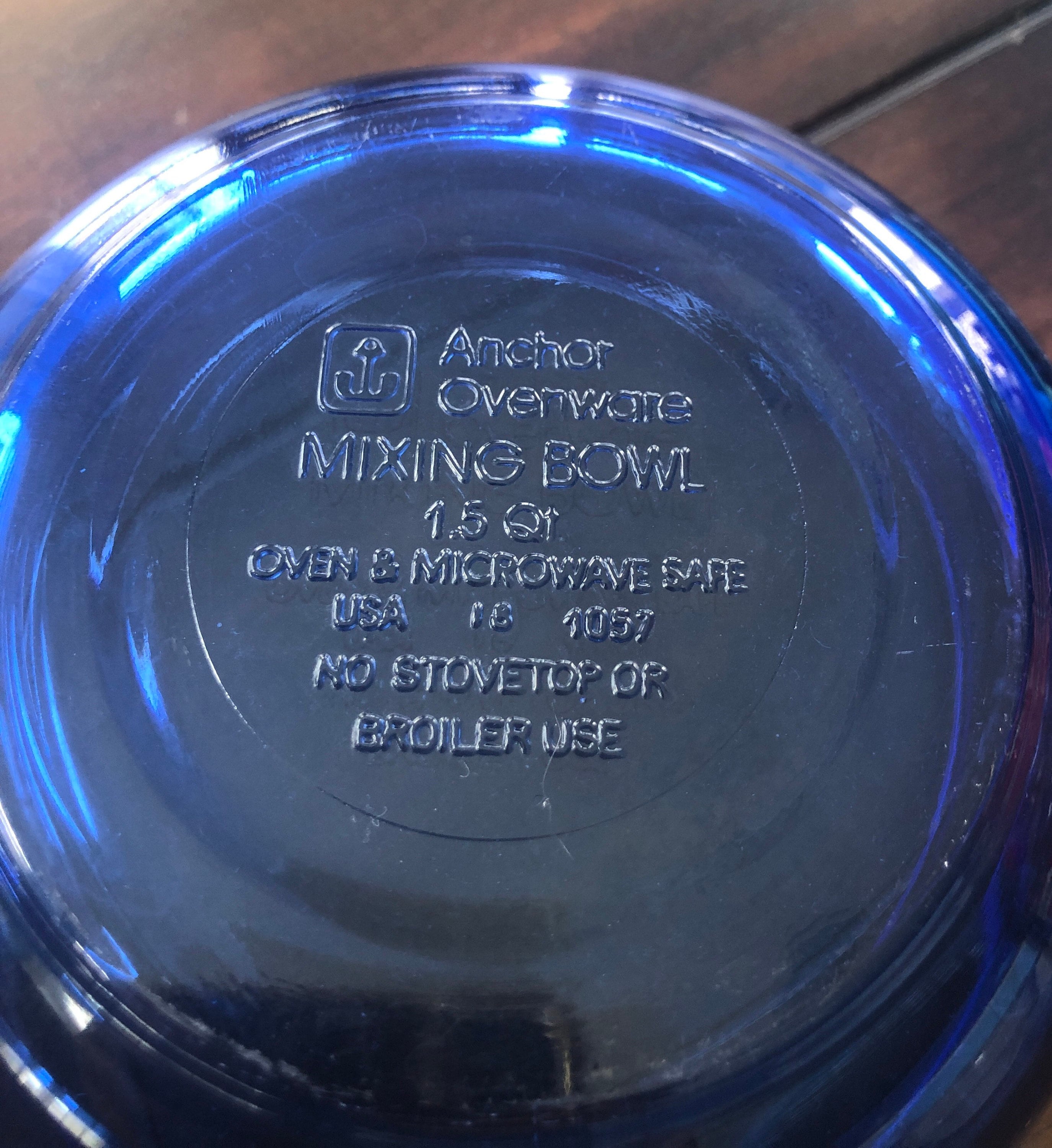 Anchor Hocking Cobalt Blue Mixing Bowl Set (2) - Etsy