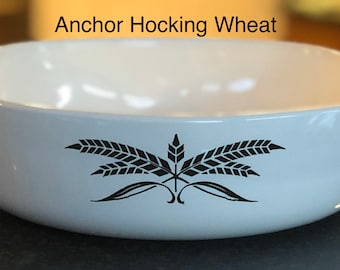 1956 Anchor Hocking Black Wheat Casserole Dish - Etsy