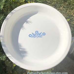 Jaren 1980 Blauwe korenbloem 10&quot; Taart serveerplaat