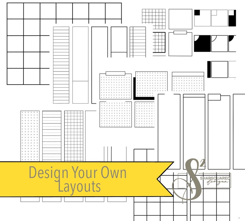 Design your own planner template stickers build your own digital page