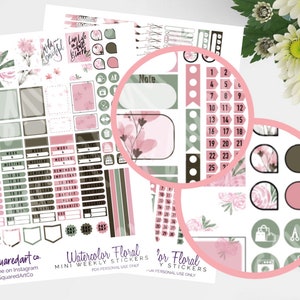 Printable Weekly Mini HP Kit Watercolor Floral, Mini Happy Planner ...